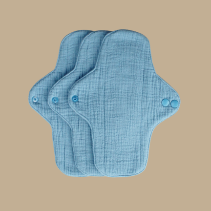 Genanvendelige dagsbind GOTS ocean blue