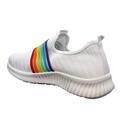 hvide sneakers med regnbue farver til kvinder