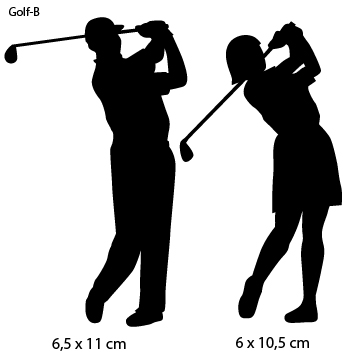 Sportsign golf auto deko sticker silhouet B