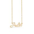 Name Tag Necklace Julie - halskæde med navn - navnehalskæde i forgyldt sterling sølv