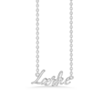 Name Tag Necklace Lærke - necklace with name - name necklace in sterling silver