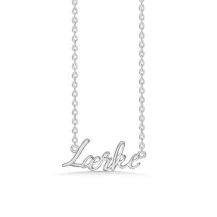 Name Tag Necklace Lærke - necklace with name - name necklace in sterling silver
