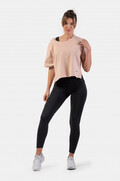 ORGANIC COTTON LOOSE FIT “THE MINIMALIST” CROP TOP 417 Sand farve 4