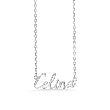 Name Tag Celina - necklace with name - name necklace in sterling silver
