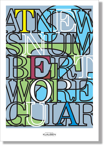 Type collage News number two font Klausen design typoart poster plakat art work webshop