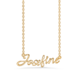 Name Tag Necklace Josefine - necklace with name - name necklace in gold plated sterling silver