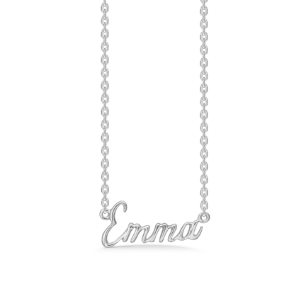 Name Tag Necklace Emma - halskæde med navn - navnehalskæde i sterling sølv