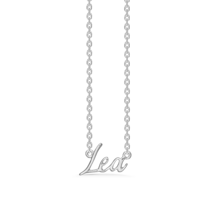 Name Tag Necklace Lea - halskæde med navn - navnehalskæde i sterling sølv