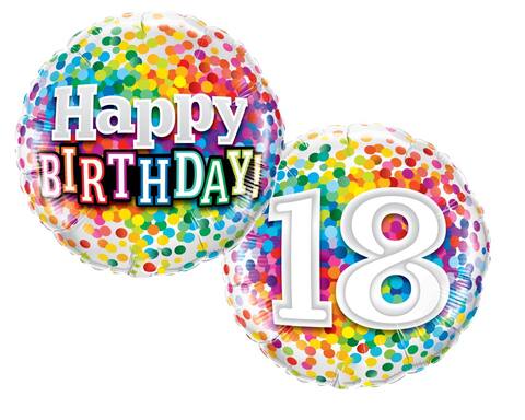 Send en ballon - 18 fødselsdag
