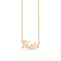 Name Tag Necklace Frida - halskæde med navn - navnehalskæde i forgyldt sterling sølv