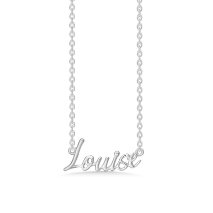 Name Tag Necklace Louise - halskæde med navn - navnehalskæde i sterling sølv