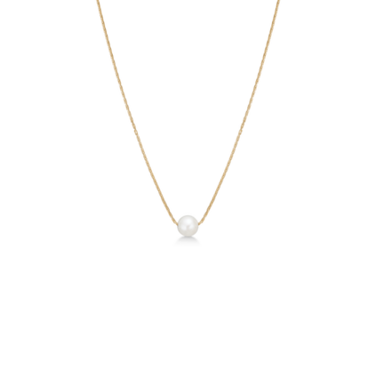 Grain Necklace - Simple necklace with a simple white cultured pearl