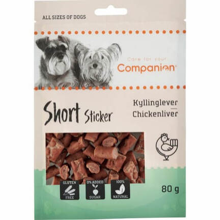 Companion Short Liver Sticker | Hundegodbid med Lever