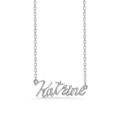 Name Tag Necklace Katrine - necklace with name - name necklace in sterling silver