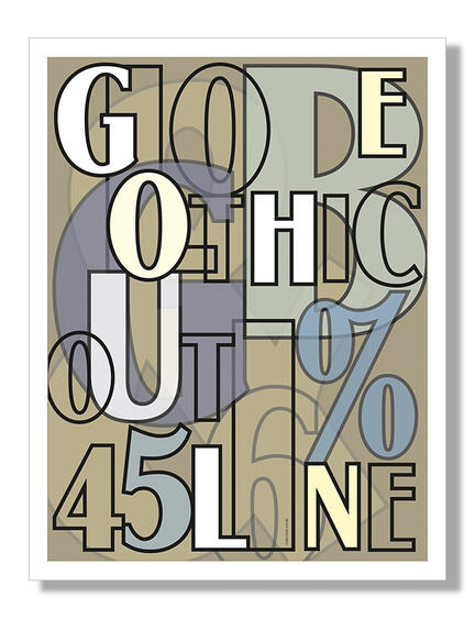 Globe gothic font Klausen design typoart poster plakat art work webshop