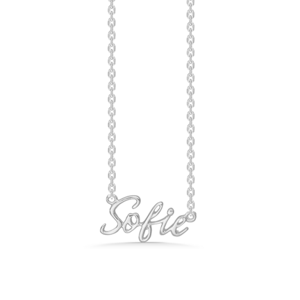 Name Tag Necklace Sofie - halskæde med navn - navnehalskæde i sterling sølv