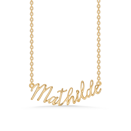 Name Tag Necklace Mathilde - necklace with name - name necklace in silver plated