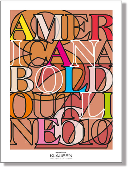 americana font Klausen design skrift type art poster plakat art work webshop