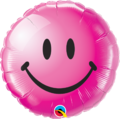 Pink smiley helium ballon
