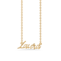 Name Tag Necklace Laura - necklace with name - name necklace in gold plated sterling silver