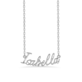 Name Tag Necklace Isabella - halskæde med navn - navnehalskæde i sterling sølv