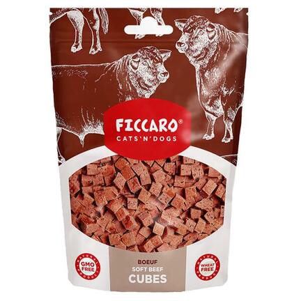 Ficcaro Soft Beef Cubes - Hundegodbidder med oksekød - MyTrendyDog.dk