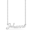 Name Tag Necklace Johanne - necklace with name - name necklace in sterling silver