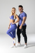 Ribbet SEAMLESS BH Blå Couple