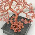 kobber træ wire skulptur brugskunst