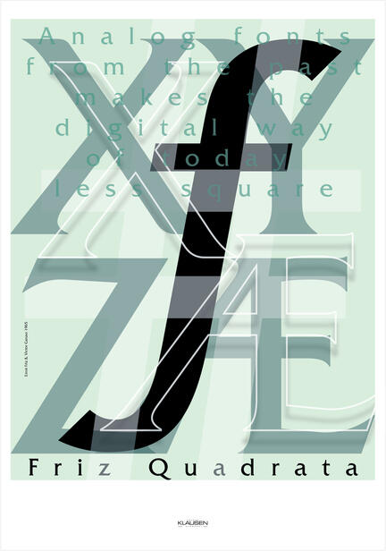 Poster tribute type font skrift art Friz Quadrata Klausen Design danish poster shop