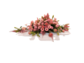 begravelse kistepynt dekoration pink blomster