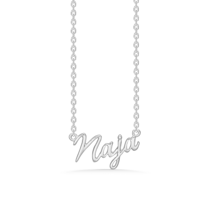 Name Tag Necklace Naja - necklace with name - name necklace in sterling silver