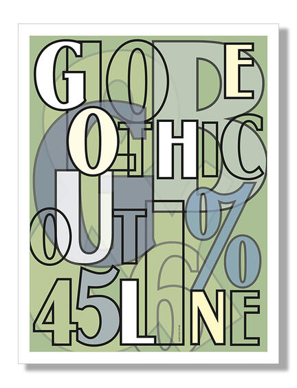 Globe Gothic type art poster Herman Klausen danish design web shop
