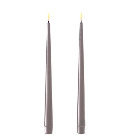 Deluxe Homeart Kertelys grå 28 cm