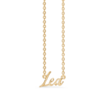 Name Tag Necklace Lea - necklace with name - name necklace in gold plated sterling silver