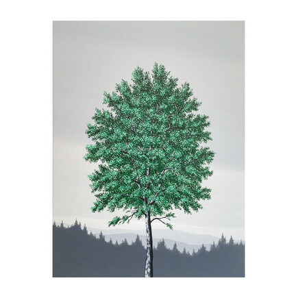 maleri grøn træ
