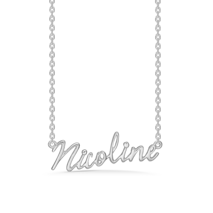 Name Tag Necklace Nicoline - necklace with name - name necklace in sterling silver