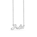 Name Tag Necklace Julie - halskæde med navn - navnehalskæde i sterling sølv