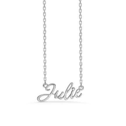 Name Tag Necklace Julie - necklace with name - name necklace in sterling silver