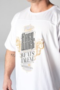 Oversize HARD WORK unisex T-shirt Hvid 3