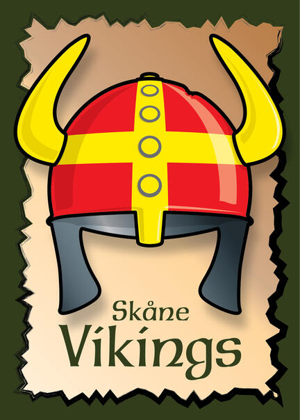 Vikings skaane skåne poster graphic danish design art print plakat helmet © Birger Bromann