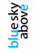 blue sky above quote Klausen design type typo art poster plakat art work webshop sale