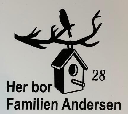 Postkasse stickers. Her bor