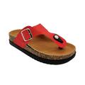 Birkenstock sandal tåsplit rød