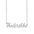 Name Tag Necklace Frederikke - necklace with name - name necklace in sterling silver