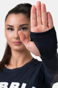 LONG SLEEVE THUMBHOLE SPORTY CROP TOP 585 Sort 3