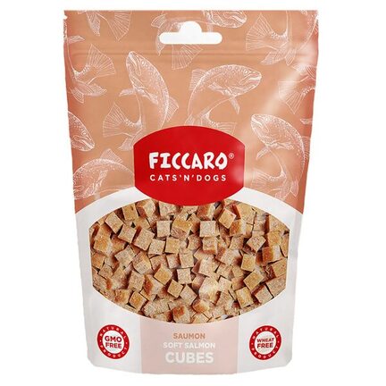 Ficcaro Soft Salmon Cubes - Hundegodbidder med laks - MyTrendyDog.dk