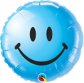 Send blå smiley ballon