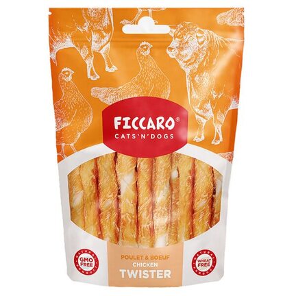 Ficcaro Chicken Twister - Hundegodbidder med kylling - MyTrendyDog.dk