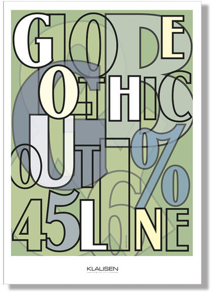 collage globe gothic font Klausen design typoart poster plakat art work webshop